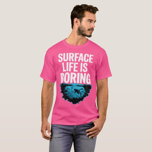Wo-oppervlak is saai grotduiken t-shirt (Voorkant volledig)