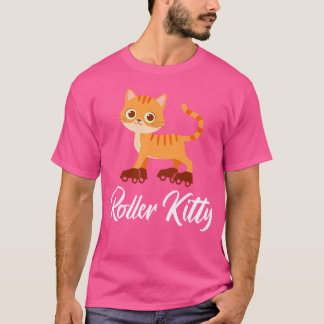 Wo Roller Kitten Roller Schaats Meisje T-shirt