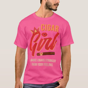 Wo Sigarenvrouw Cubaanse sigaar roken T-shirt