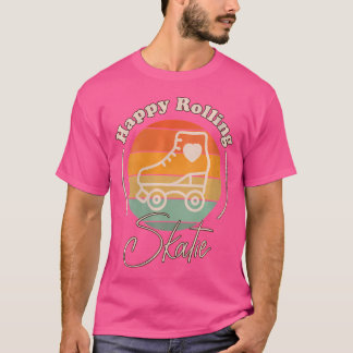 Wo Skatie Happy Rolling voor rolschaatsen T-shirt