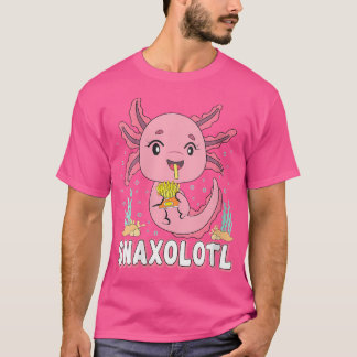 Wo Snaxolotl Schattige Axolotl Franse friet Food L T-shirt