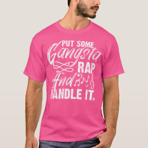 Wo Trap Music Rapper zet wat Gangsta Rap T-shirt