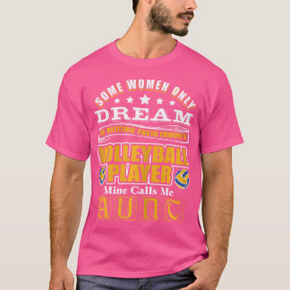 Wo volleybal tante voor vrouwen t-shirt
