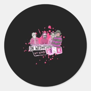 Wo. We dragen Nk Horror schurk Halloween Okt. Sok Ronde Sticker