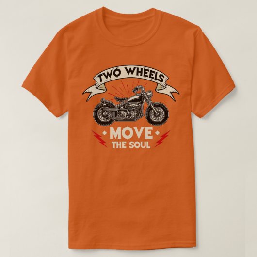 wo Wheels Beweging Soul Motorcycle Rider Chopper B T-shirt (Design voorkant)
