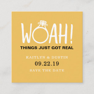 Woah Save the Date Informatiekaartje