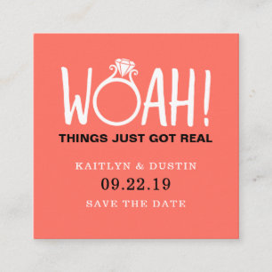Woah Save the Date Informatiekaartje