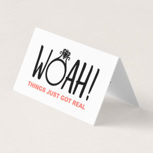 Woah Save the Date Photo Card Visitekaartjes