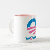 WObama-mok Tweekleurige Koffiemok (Voorkant links)