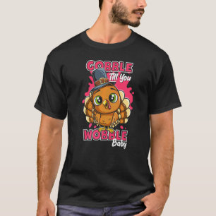Wobbel tot je wobbelt Baby Thanksgiving Pilgrim C T-shirt