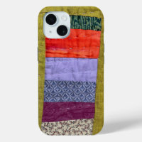 Wobbelige moderne patchwork quilt telefoonhoes