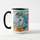 WOBBLE-ROCK Chow dog waterverf batik Mok (Links)