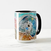 WOBBLE-ROCK Chow dog waterverf batik Mok (Voorkant rechts)