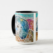 WOBBLE-ROCK Chow dog waterverf batik Mok (Voorkant links)