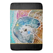 WOBBLE-ROCK Chow hond waterverf batik krat Badmat (Voorkant Verticaal)