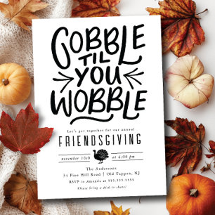 Wobble Samen Thanksgiving Vriendsgeven Kaart