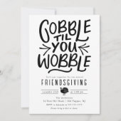 Wobble Samen Thanksgiving Vriendsgeven Kaart (Voorkant)
