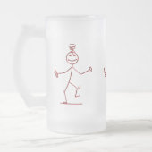 Wobble Stick Figuur Frosted Glass Mok (Links)
