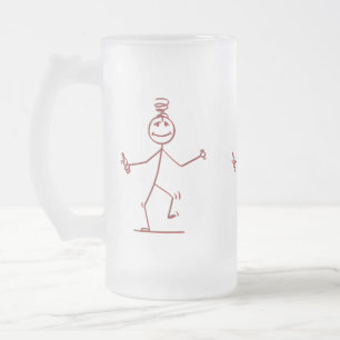 Wobble Stick Figuur Frosted Glass Mok