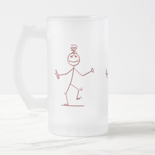 Wobble Stick Figuur Frosted Glass Mok (Links)
