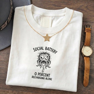 Wobbly Octopus Introvert Grappig T-shirt