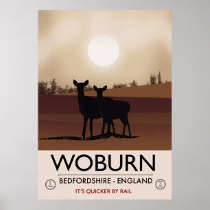Woburn - Bedfordshire affiche de voyage de style V