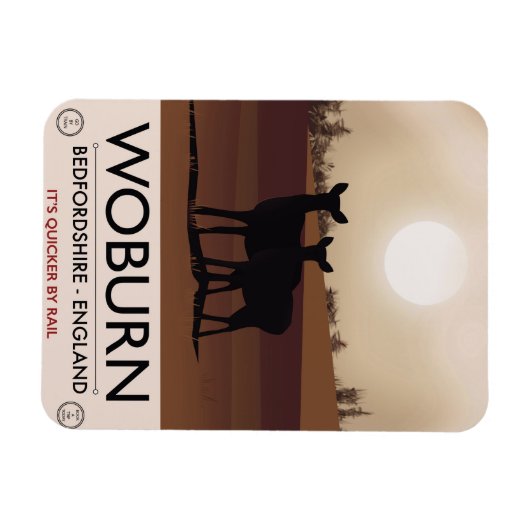 Woburn - Bedfordshire reisposter. Magneet (Horizontaal)