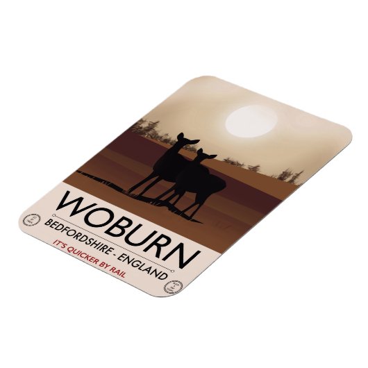 Woburn - Bedfordshire reisposter. Magneet (Linkerzijde)