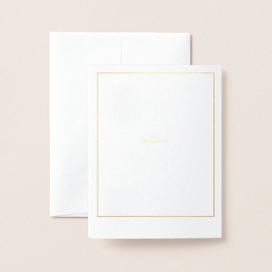 Woden & Fríge Bruiloft Bewaar de Datum Folie Kaart (Met envelop)