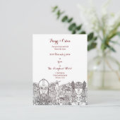 Woden & Fríge Save the Date Kaart (Staand voorkant)