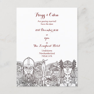 Woden & Fríge Save the Date Kaart