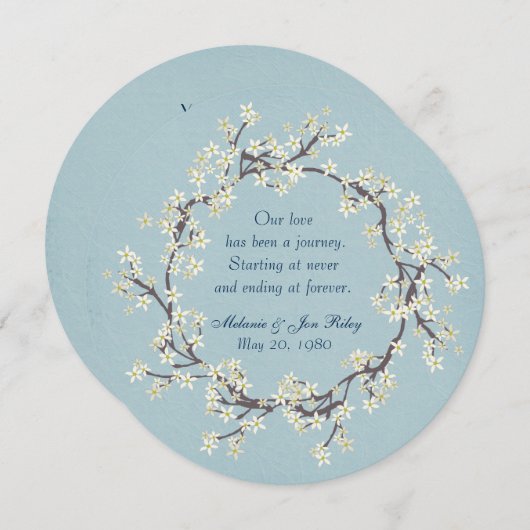 Woding Vow Renewal met een zachte textuur Kaart (Voorkant / Achterkant)