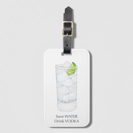 Wodka Cocktail Bagagelabel (Voorkant (verticaal))