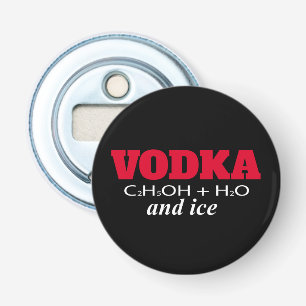 Wodka en ijs button flesopener