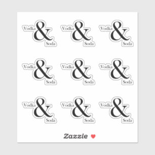 Wodka en soda — Specificaties Sticker