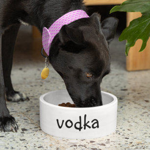 Wodka Eten Grappige Humor Hond Kat Huisdier Voerbakje