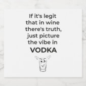 Wodka Fun Likeurfles Etiket (Enkel label)