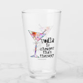 Wodka is goedkoper dan Therapy #Drink #Highball Glas (Achterkant)