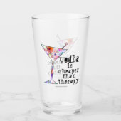Wodka is goedkoper dan Therapy #Drink #Highball Glas (Voorkant)