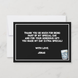 Wodka laten we feestjes volwassenen verjaardag bedankkaart