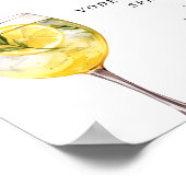 Wodka Lemon Spritzer Signature Drink Sign Poster (Hoek)