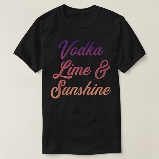 Wodka limoen en zon t-shirt (Design voorkant)