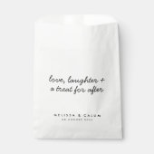 Woeddag Treat | Modern minimalistisch script wit Bedankzakje (Voorkant)