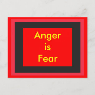 ! Woede creëren is angst Briefkaart