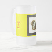 ! Woede creëren is angst Matglas Bierpul (Voorkant links)