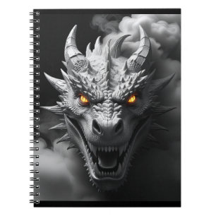 Woede Dragon Head Portrait Notitieboek
