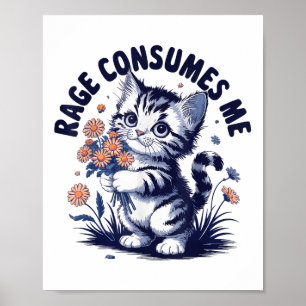 Woede emotie Grappige woede verbruikt me - Poster
