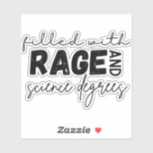 Woede en wetenschap graden sticker (Vel)