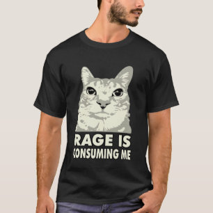 Woede Verteert Me Boze Kat Meme Sarcasme Grappig T-shirt