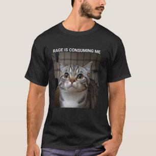 Woede Verteert Me Domme Starende Kat Meme T-shirt